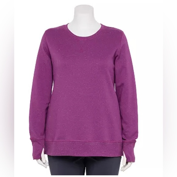 Tek Gear Sweatshirt Women’s Plus Size Orchid Purple Ultrasoft Fleece NWT - Picture 1 of 7